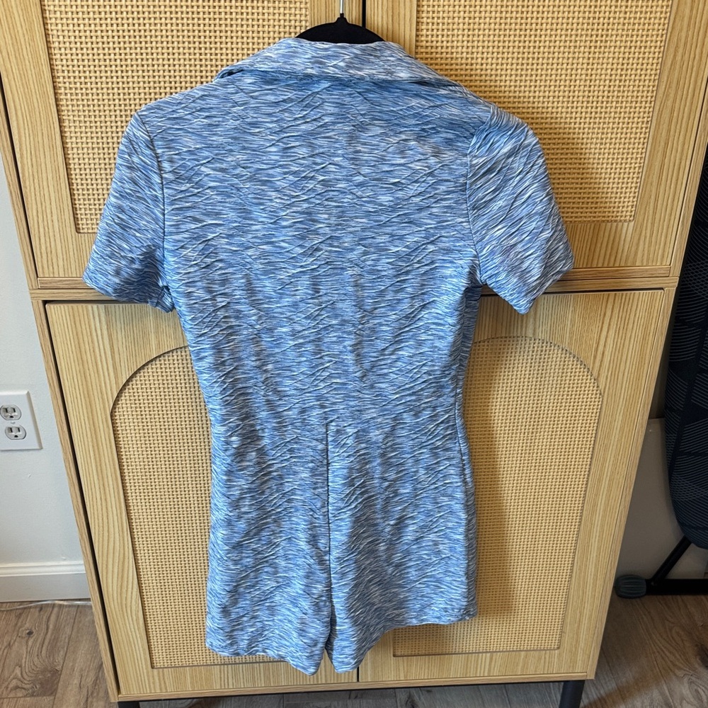 Blue Button-Up romper - Picture 3 of 3